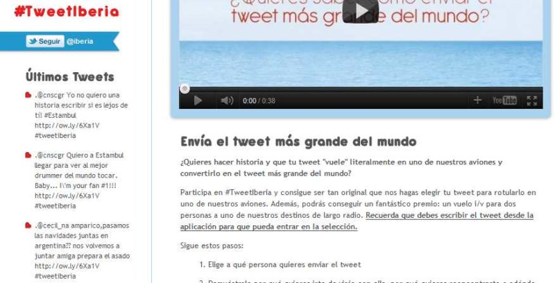 Iberia crea un concurso en Twitter para incrementar notoriedad