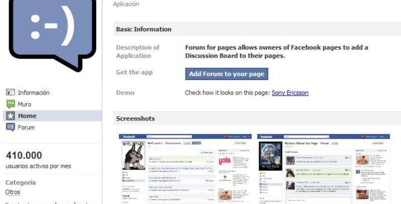 App para crear un sistema de foros en tu página de fans de Facebook