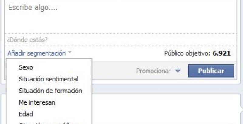 Facebook permite segmentar en las actualizaciones de páginas de Fans