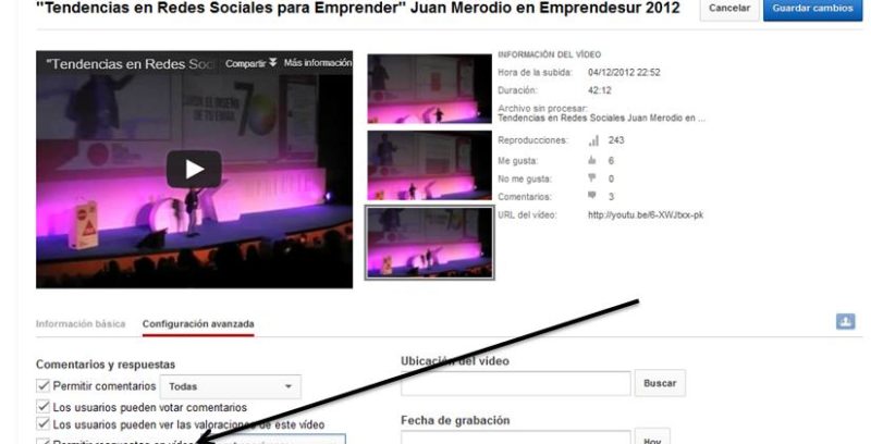 Las Video Responses o Respuestas en Video en tu Canal de YouTube