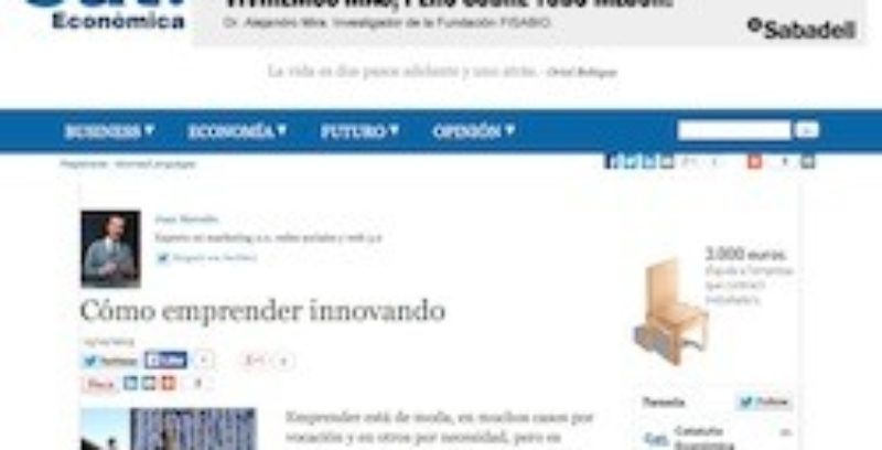 Artículo: "Cómo Emprender Innovando"