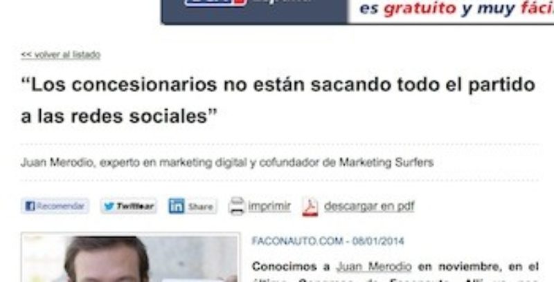 Entrevista: “Los concesionarios no aprovechan las redes sociales"