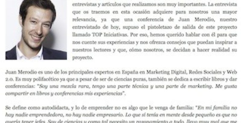 Entrevista: "Emprender es una filosofía de vida"