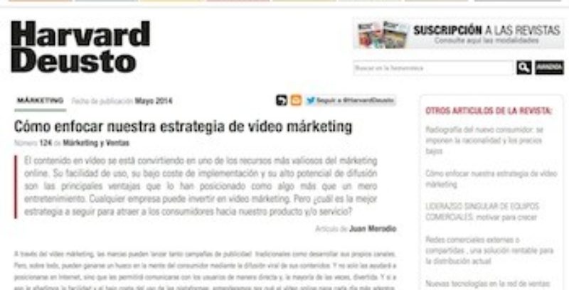 Artículo: «Cómo enfocar nuestra estrategia de video marketing»