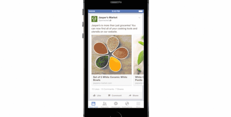 Facebook lanza sus nuevos anuncios multiproducto