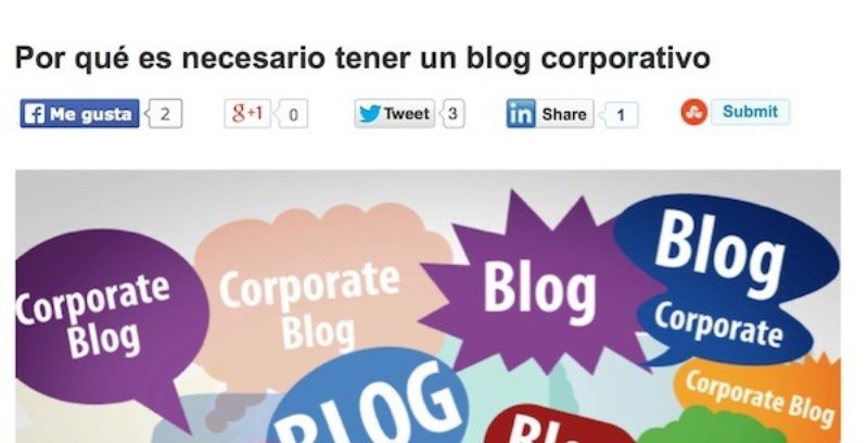 Artículo: "Por qué es necesario tener un blog corporativo"