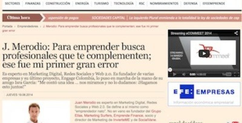 Entrevista: "Para emprender busca profesionales que te complementen"