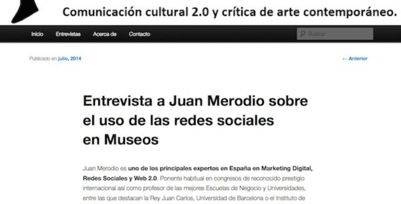 Entrevista: "Uso de las redes sociales en museos"