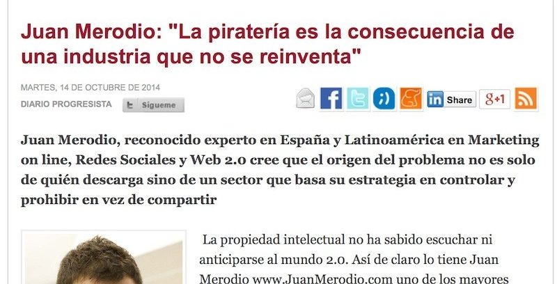 Entrevista: La piratería es resultado de una industria no reinventada