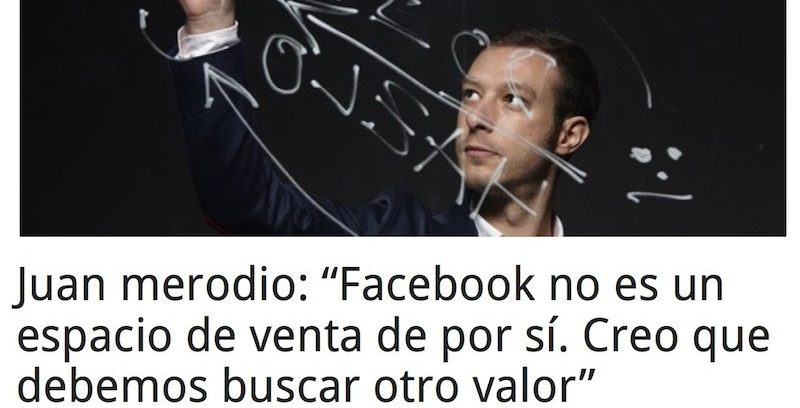 Entrevista: “Facebook no es un espacio de venta, tiene otro valor”