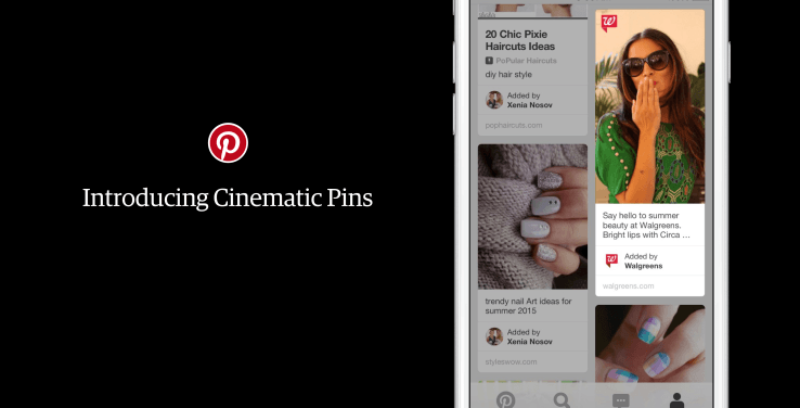 Publicidad en Pinterest: Cinematic Pins