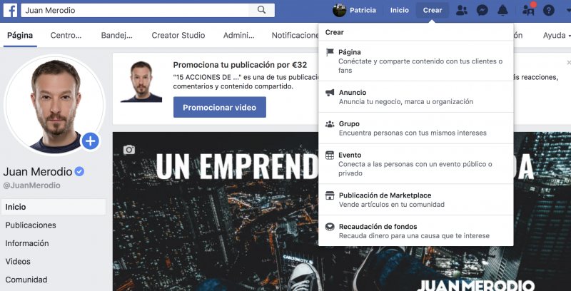 Cómo crear una fanpage de Facebook tras los últimos cambios